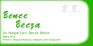 bence becza business card